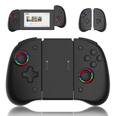 Game Controller for Switch/OLED with Adjustable TURBO/Vibration/Programmable/RGB