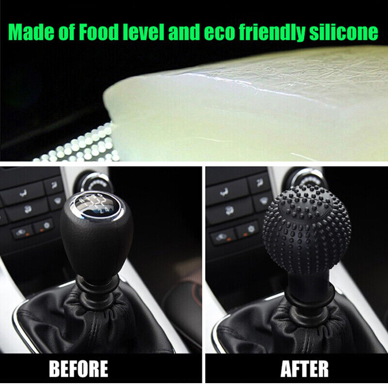 Compre 2 pçs universal manual do carro silicone engrenagem cabeça shift  knob capa coleiras de freio de mão caso