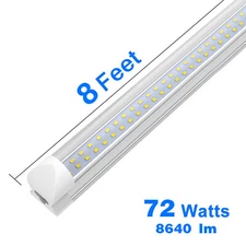 2FT~8FT T8 4 FOOT LED Tube Light Bulb 8 FT LED Shop Light Fixture 5000K~6500K