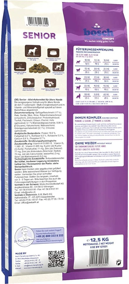 Bosch HPC Senior Futter für ältere Hunde aller Rassen Geflüge 1 x 12,5 kg - Bild 2 von 4