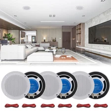3 Pairs Herdio ceiling & in-wall speakers 4"480W Stereo System Flush Mount 2-Way