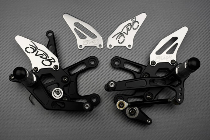 Repose-pieds arrière moto argent Kawasaki ZX10R ZX-10R ZXT02L 2017-2025