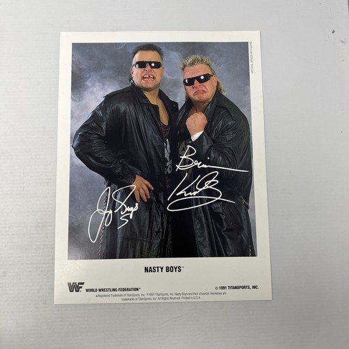 WWF superstars 4 autograph colored photos set #6 Hulk, Hogan Ricky, the dragon - Picture 3 of 5