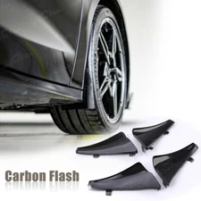Extended Front Rear Splash Rock Guard Mud Flaps For 20-Up C8 Corvette CARBON ABS
