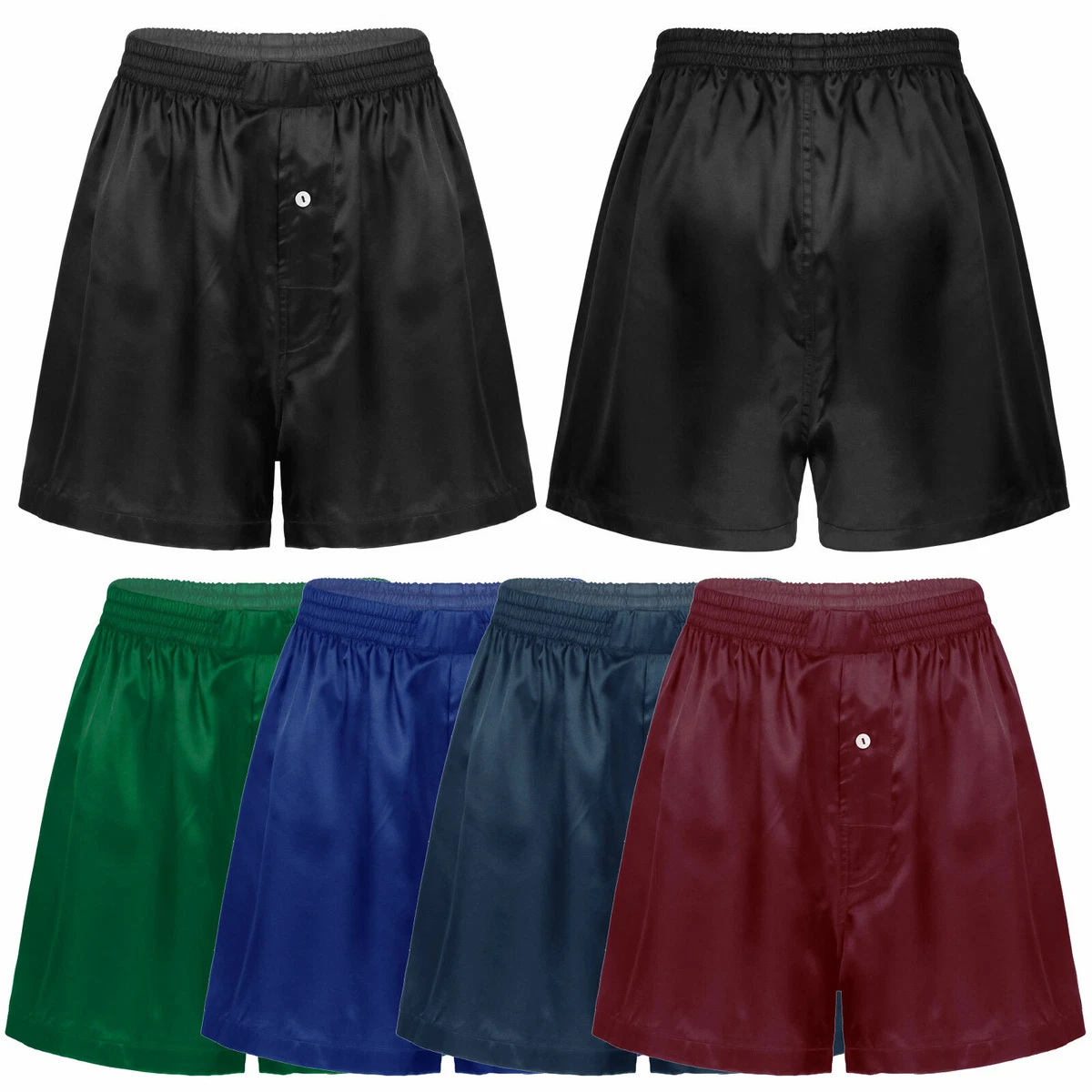 Boxer Shorts Mens Underwear Trunks Satin Silk Underwear Boxers for Male  Sleepwear Underpants