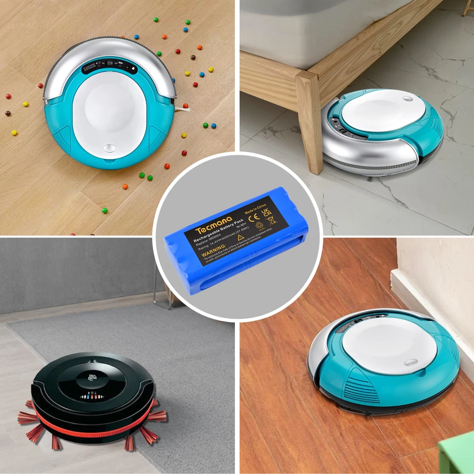 TECMANA 14.4V 4000mAh Ni-MH Akku für Dirt Devil M606 M607 M610 M611 M612 Dibea ZN101 K6