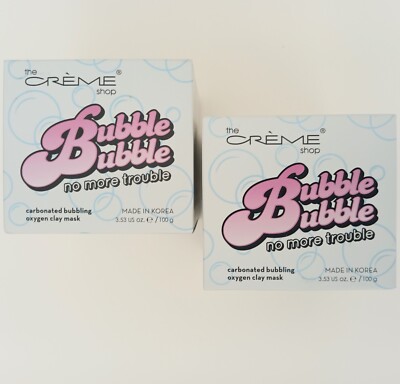 The Crème Shop Bubble Bubble Carbonated Bubbling Oxygen Clay Mask 2 boxes