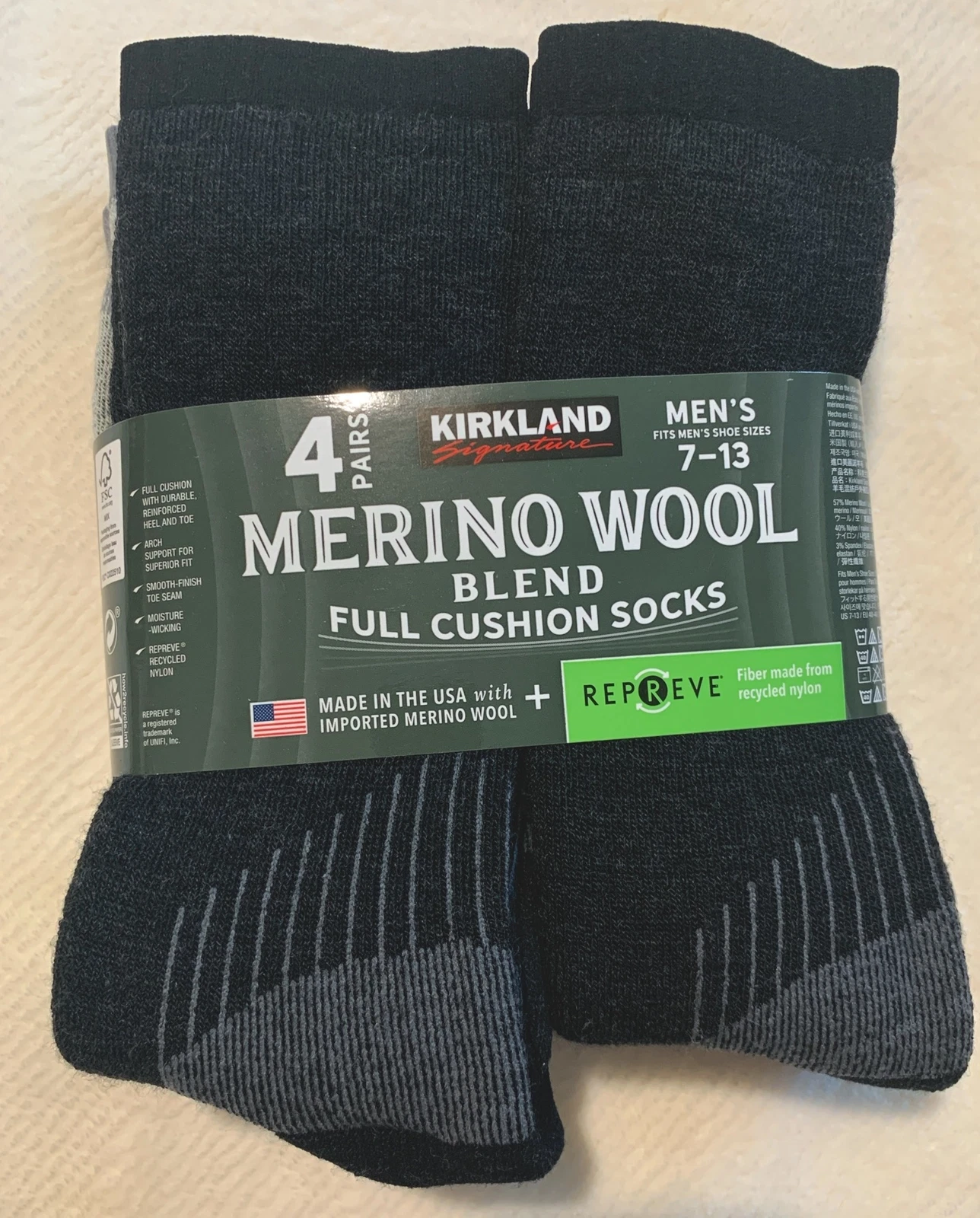 Kirkland Signature Outdoor Socks for Men, Size 7-13 - 7771320