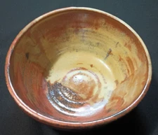 Studio Art Pottery, Bowl,  Very Unique, 6 x 2.5 In."    Multi color Not For Food