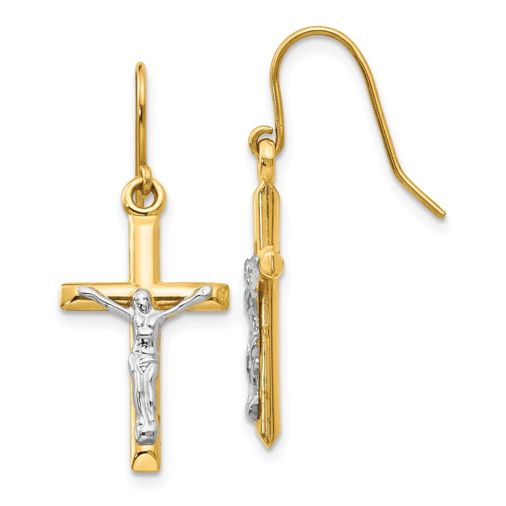 Mens crucifix earrings online