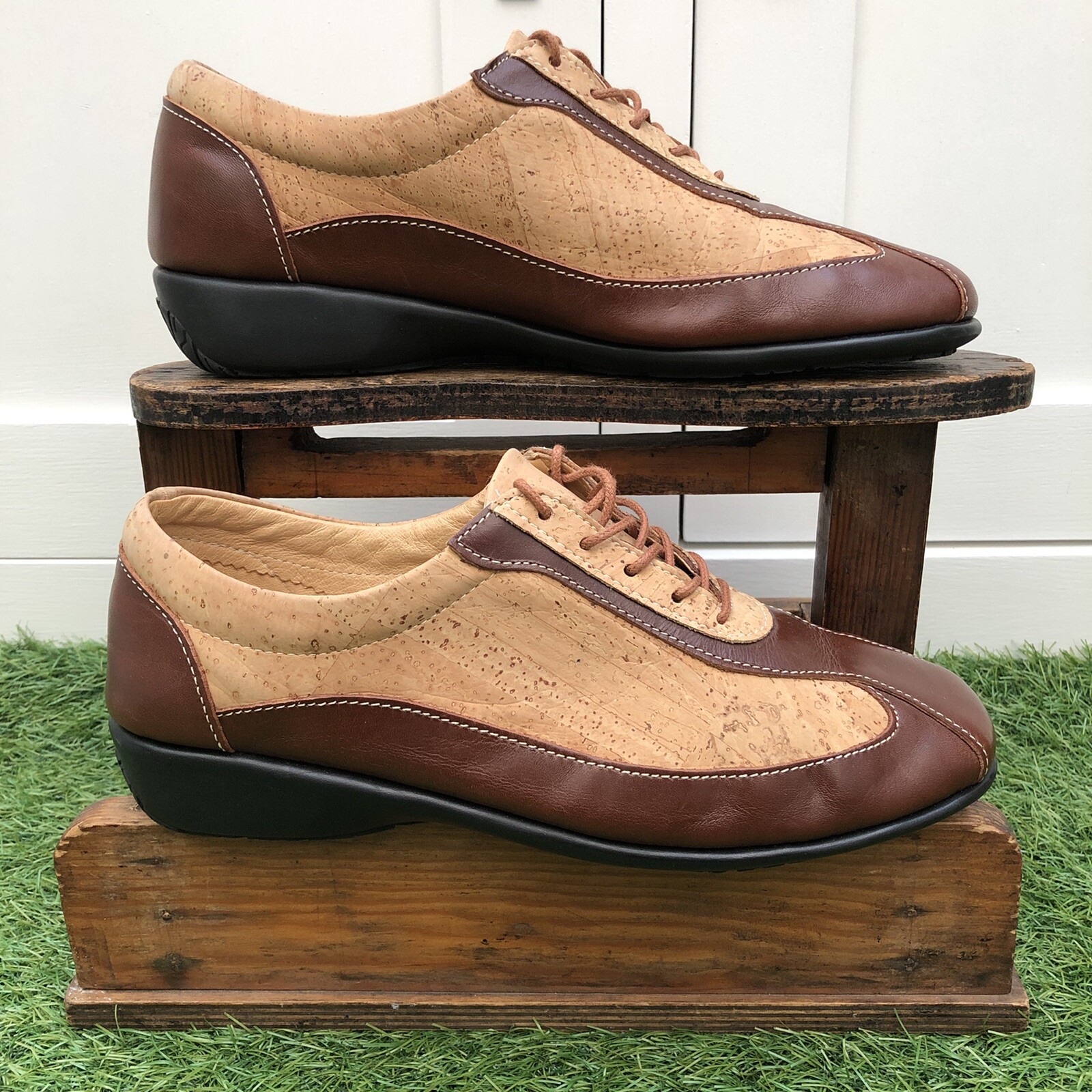 Купить Montado Cork Beige u0026 Brown Womens Trainer Shoes на Аукцион DE из  Германии с доставкой в Россию, Украину, Казахстан