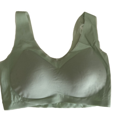Fashion Underwear Bra Green Size 2XL Removable Pads Pullover Bra 