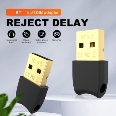  1* Bluetooth 5.3 USB Dongle Adapter For PC Speaker Receiver Mouse Wireless 