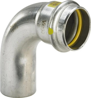 Viega Sanpress Inox G-Bogen 90 Grad, d 54mm Stahl nichtrostend Modell 0216.1