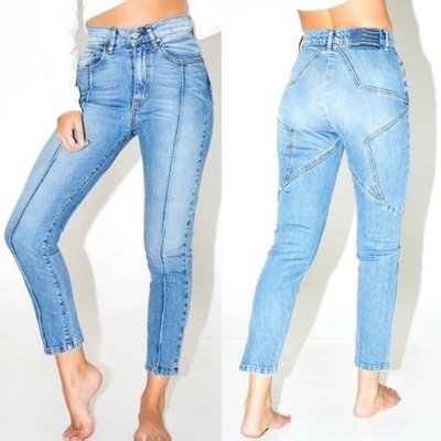 Revice Retro Venus Crop Skinny Jeans with Star Back 70s Iconic Star - SZ 28