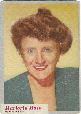 1953 TOPPS WHO-Z-AT STAR? #25 MARJORIE MAIN!! RARE, POPULAR SET!!!