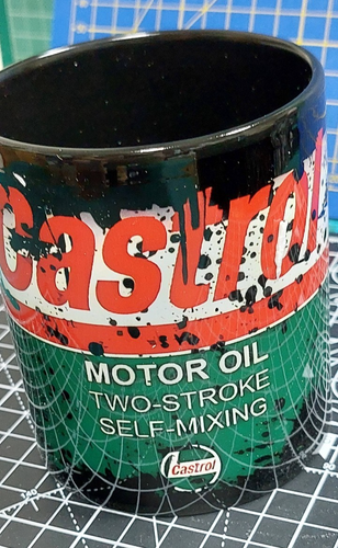 Castrol Motorölbecher - Retro Zweitakt Selbstmischendes Design - 11 Unzen Keramik - Bild 5 von 7