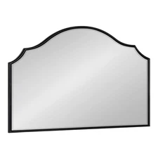 Kate and Laurel Leanna Glam Horizontal Wall Mirror 18 x 24 Black Sophisticate...