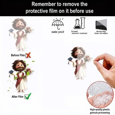 Graduation Keepsakes 2D Holy Father Figurine Pendants Ornament for Graduate