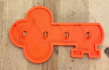 Vintage Tupperware Gadgets, Orange Key Holder 1453-5