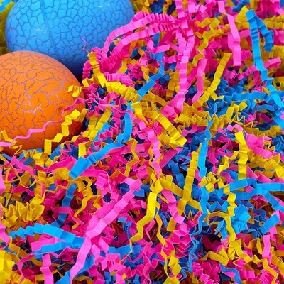Easter Grass Bulk Pastels Crinkle Cut Paper Easter Basket Grass 4oz Rainbow