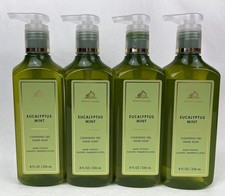 Lot of 4 Bath  Body Works Eucalyptus Mint Cleansing Gel Hand Soaps