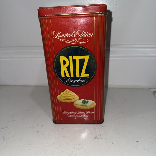 Vintage RITZ Crackers Limited Edition 16 oz Size Tin With Lid 1986 - Picture 1 of 8