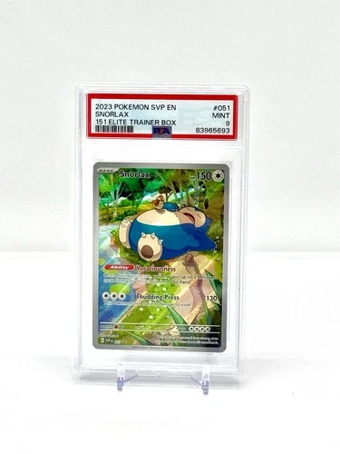 POKEMON 2023 SV 151 SNORLAX ETB PROMO 051 PSA 9