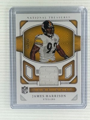 2022 Panini National Treasures -James Harrison #GGE-JHA Game Gear Patch /99