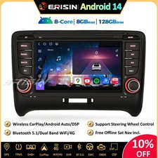 128GO Android 14 Autoradio GPS Navi pour AUDI TT MK2 8J DAB+DSP CarPlay Wifi SWC