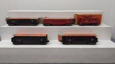 Lionel O Vintage Assorted Train Cars 3-6462 Blk, 1-6462 Red 6357 5 /Box