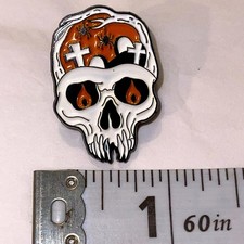 Haunted Skull Spider Halloween Pin Brooch