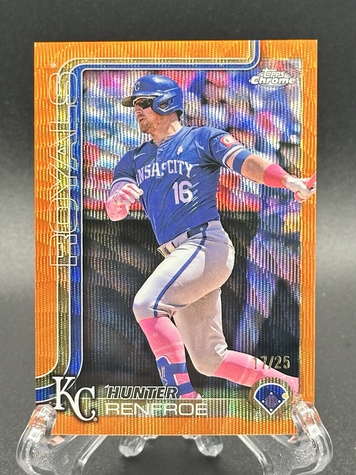 Topps Refractor Hunter Renfroe 2025 Topps Chrome #125 Orange Wave Refractor /25 Price ...