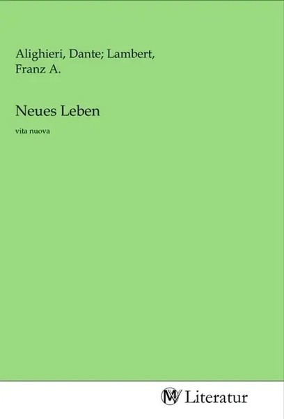 Neues Leben Vita Nuova Dante Alighieri Taschenbuch Deutsch MV-Literatur-image