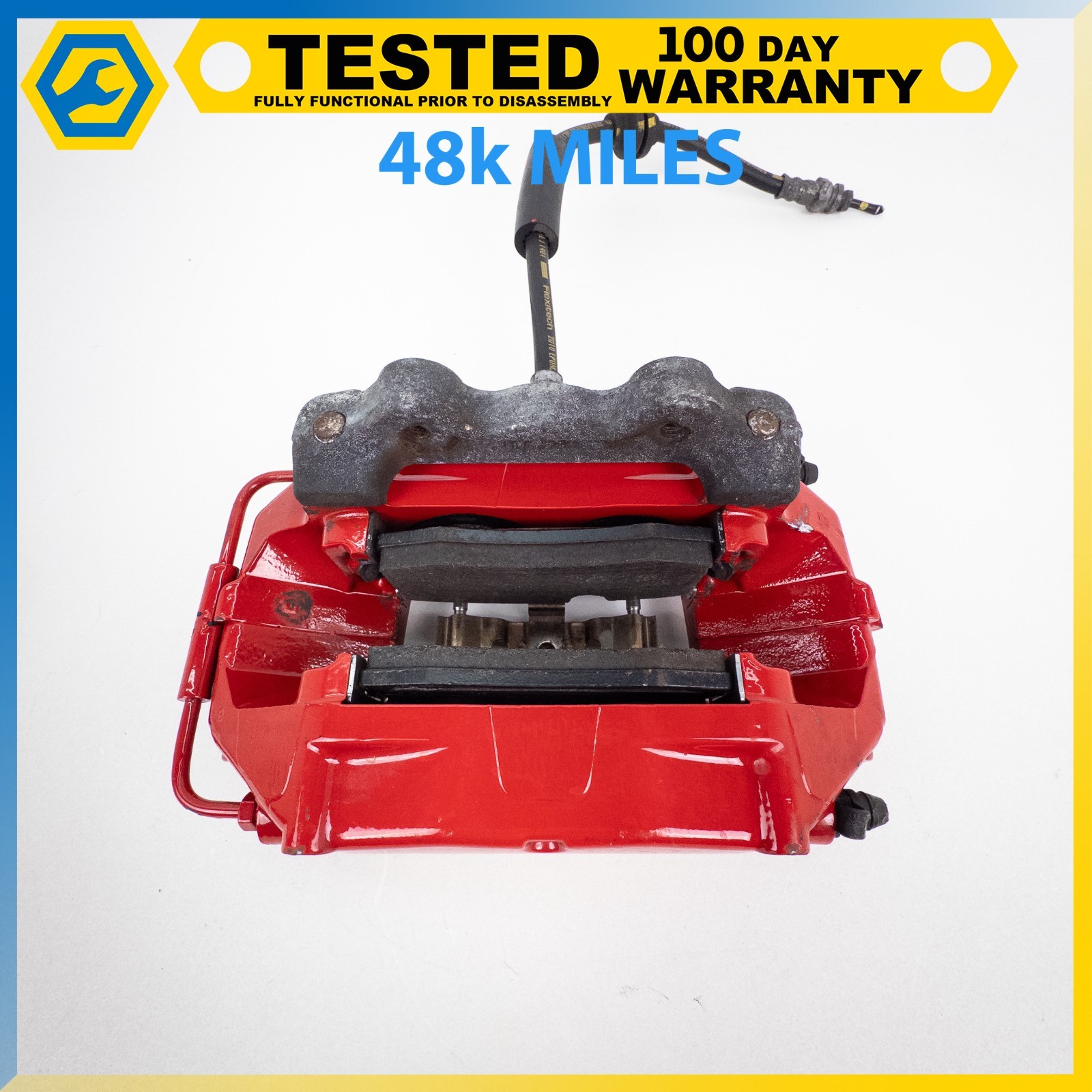 04-17 MASERATI GRANTURISMO QUATTROPORTE 4.2L REAR RIGHT BRAKE CALIPER RED OEM