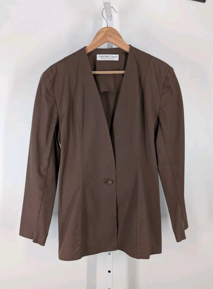 Calvin Klein 复古系列美国 Normcore 斜纹天然波西米亚夹克 38 — 第 2/4 张图片