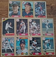 1987 Topps Baseball Card Lot of 11 Cards. Don Mattingly Tommy John. 