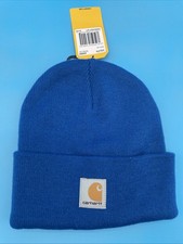 Carhartt Child Youth Knit Beanie Winter Hat Watch Cap Imperial Blue AH8994 NWT