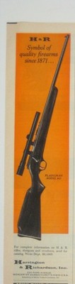 Harrington Richardson Plainsman Model 865 Rifle Ad Quality Firearms Print AD
