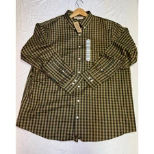 Duluth Trading Co Wrinklefighter Plaid shirt men’s  2XL tall  Relaxed Fit NWT