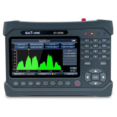SATLINK ST-6986 Satellite TV Receiver DVB-S/S2/T/T2/C Combo Meter MPEG-4 HD H...