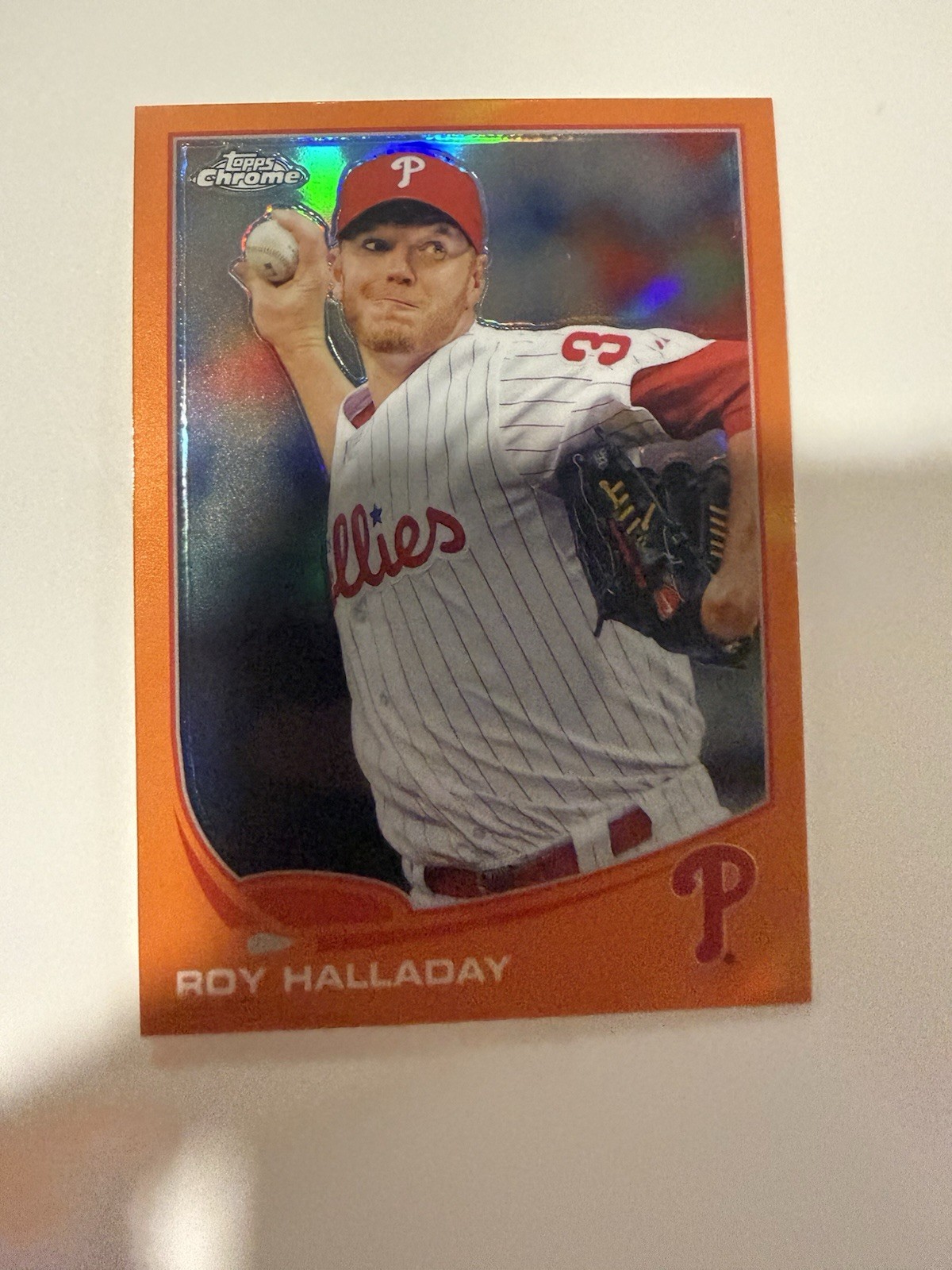 2013 Topps Chrome Retail Orange Refractor #104 Roy Halladay HOF PHI Phillies