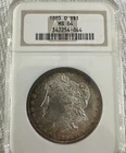 1885 o morgan silver dollar NGC Ms64 Nice Rainbow Toning Around Edges