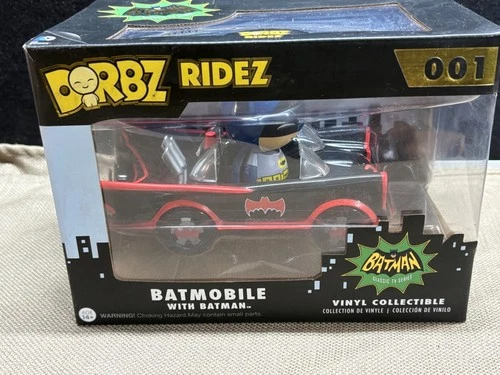 Batmobile With Batman Funko Dorbz Ridez  001 Vinyl Sugar Classic Tv Batman
