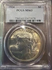 1924 Peace Silver Dollar MS63 PCGS