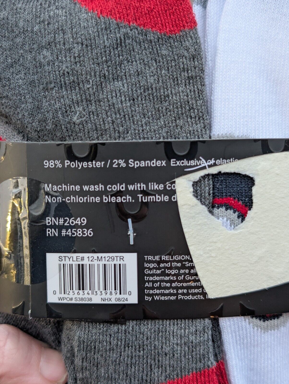 NEW True Religion Quarter Socks 12 Pair Men's 10-13 Shoe size 8-12 thumbnail 10