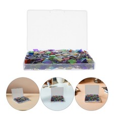580pcs Mosaic Tiles For Crafts: Rhombus Shape Glass Crafting Tiles Mixed