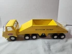 Vintage Tonka Mini Bottom Dump Tractor Trailer Yellow Pressed Steel Toy