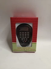 Tape Measure with Calculator & Level Durable ABS Plastic Case 