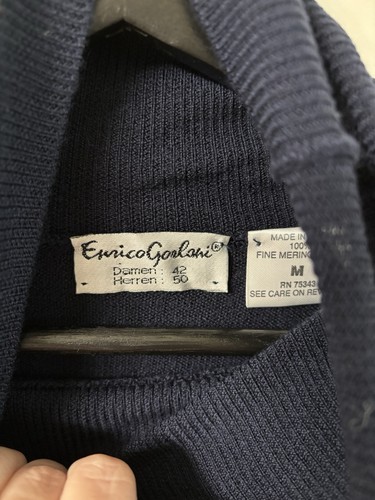 Set of 2 Enrico Gorlani 100% Merino Wool Turtle Neck Sweaters Sz M Made In Italy - Picture 2 of 11